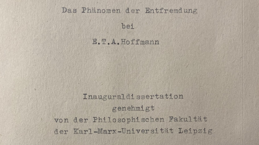Titelblatt der Dissertation von Werner Berthold