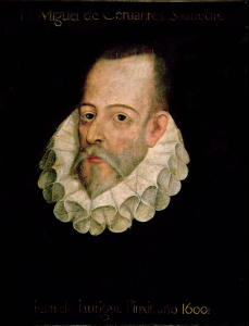 IND119216 Portrait of Miguel de Cervantes y Saavedra (1547-1615) 1600 (oil on panel) by Jauregui y Aguilar, Juan de (c.1566-1641); Real Academia de la Historia, Madrid, Spain; Index; Spanish, out of copyright