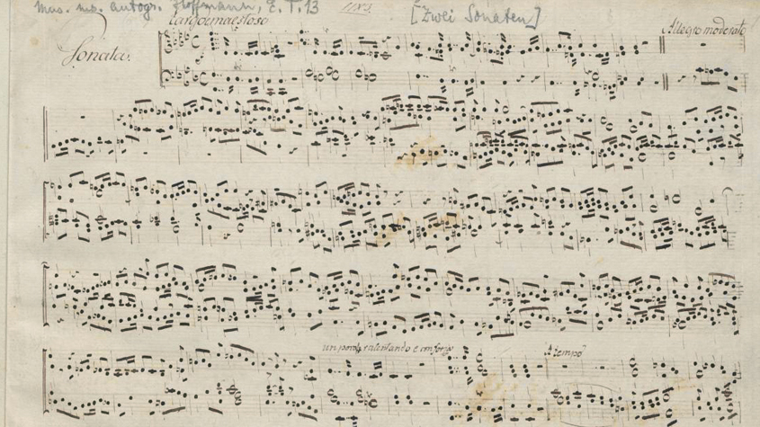 E.T.A. Hoffmann: Sonaten; pf; f-Moll; A 30, Entstehungszeit ca.1807-1808, SBB-PK Sign. Mus.ms.autogr. Hoffmann, E.T.A. 13 (1). CC BY-NC-SA 4.0